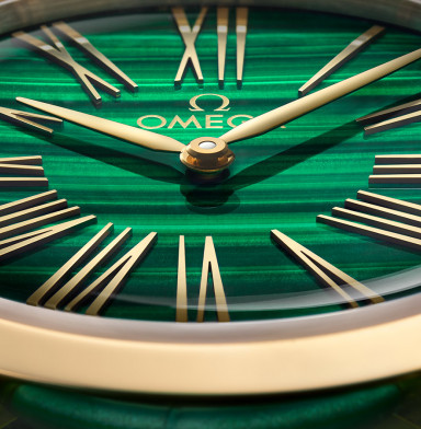 Omega Introduces Malachite to the Trésor Watch Series