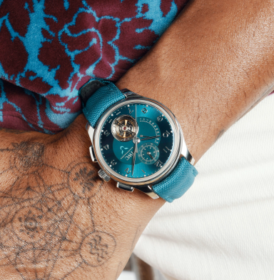 Teal Portugieser Tourbillon Rétrograde Chronograph